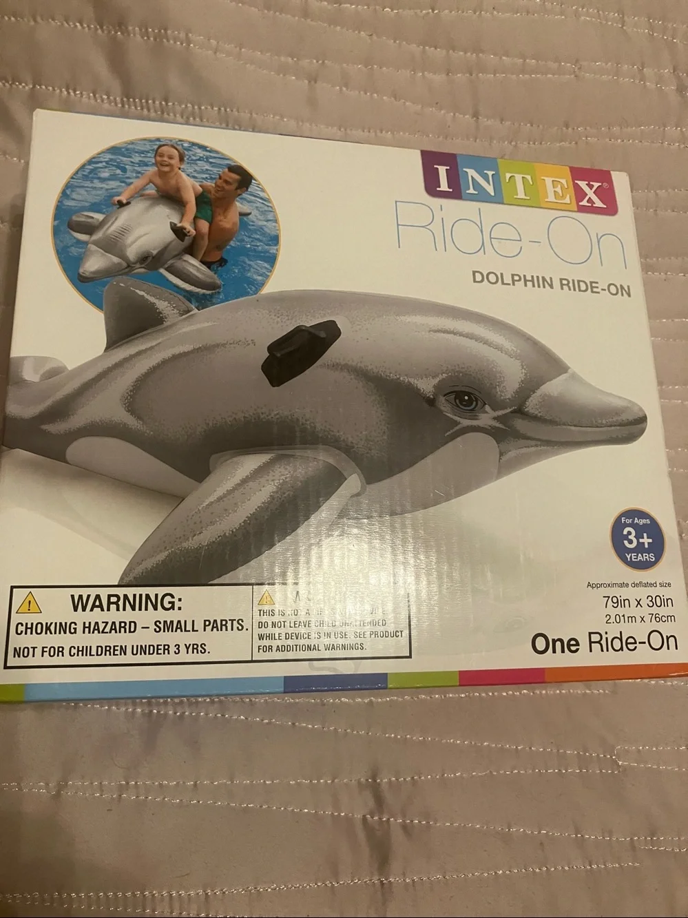 Silver Dolphin Ride-On Float for Kids